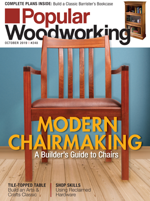 Popular Woodworking magazine cover shot of a chair.